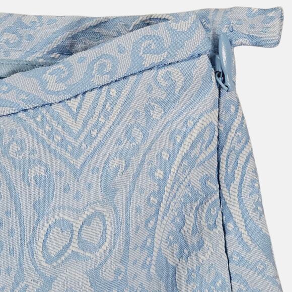 J McLaughlin Pants Womens Size 10 Blue White Jacquard Stretch Casual Career - Picture 4 of 14